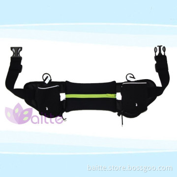 fashion sports waist bag with water bottle pouch and anti-slip bag
